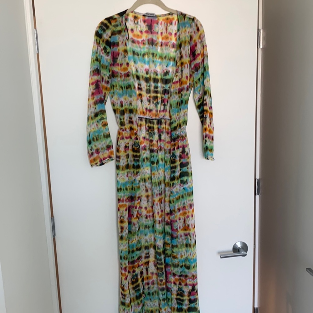 Multi colored swim cover up dress